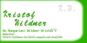 kristof wildner business card